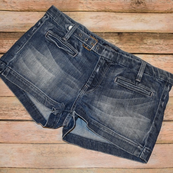7 For All Mankind Pants - 7FAM Faded Wash Distressed Denim Shorts 29